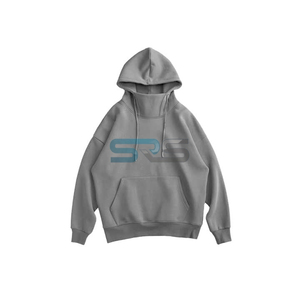 Sudadera con capucha de algodón prémium para hombre, con cremallera, estilo urbano, cálida, de ajuste holgado, con logotipo personalizado, OEM, ODM, venta al por mayor, bordado 3D, color liso - Product Image 1