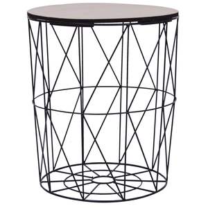 Juego de 3 mesas de centro apilables medianas de metal negro - Product Image 4