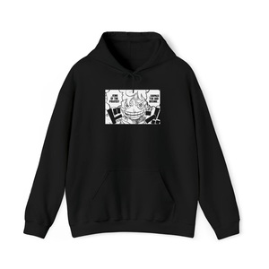 เสื้อฮู้ดโอเวอร์ไซส์ผ้าฟลีซปักลายวันพีซ 100% ผ้าฝ้าย สำหรับผู้ชายและผู้หญิง - Product Image 6