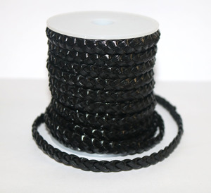 Cordones de Cuero Trenzado Marrón para Fabricación de Joyas, 3mm 4mm 5mm, Componentes para Correas de Perro, Pulseras y Collares, Rollo BL-161 - Product Image 1