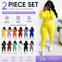 Ensemble 2 pièces pour femmes, taille plus, haut à manches longues à séchage rapide, short, couleur unie, tenue décontractée d'été assortie