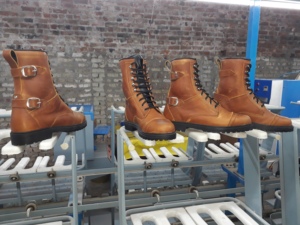 Unisex Racing <b>Boots</b> Ankle High <b>Boots</b> <b>Lace</b> up Motorbike Shoes <b>Brown</b> Leather Shoes - Product Image 2