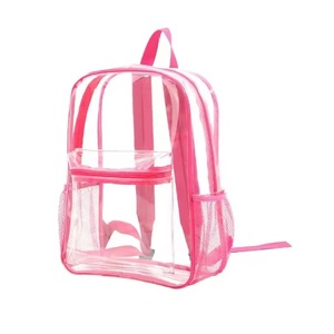 Custom Wholesale OEM Unisex Transparent Workbag Travel Heavy Duty See Through PVC Clear Backpack Waterproof Kids School Bag - Product Image 2