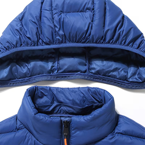 Chaleco Bomber con Cuello en V para Hombre, Ecológico, Transpirable, Resistente al Viento, con Cierre de Cremallera y Bolsillos, Tejido de Poliéster/Nailon, Estilo Casual para Otoño - Product Image 2