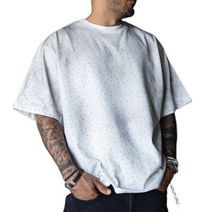 T-shirt surdimensionné personnalisé pour homme, effet délavé vintage, en coton, coupe ample, streetwear décontracté, manches courtes, mode estivale - Product Image 3