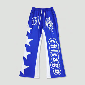 2026 Wholesale Men's Custom DTF Printed Sweatpants Premium Quality with Contrast Pentagon <b>Star</b> & <b>Number</b> Design - Product Image 1