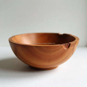 Tazón de Madera de Acacia Ecológico Hecho a Mano, Pulido con Encanto Rústico, Decoración de Mesa de Primera Calidad que Agrega un Ambiente Acogedor al Hogar - Product Image 3