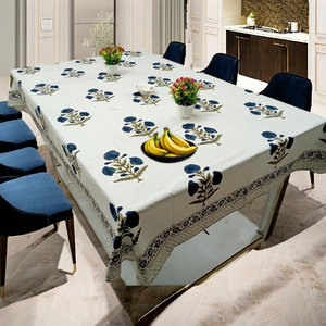 Mantel de Mesa Moderno, Ecológico y Duradero, de Algodón Estampado a Mano con Diseño Floral Indio, Personalizable, para Bodas y Fiestas, Venta al Por Mayor - Product Image 3