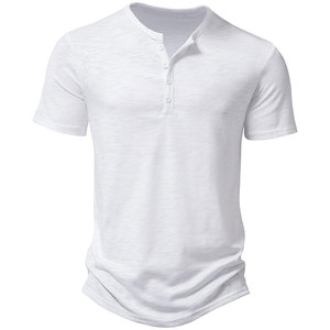 Camiseta Henley para Hombre, Mezcla de Algodón, Talla Personalizada, Precio Directo de Fábrica, MOQ Bajo, Calidad Garantizada, Envío a Todo el Mundo - Product Image 2