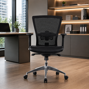 Fauteuil de Direction Ergonomique Moderne en Tissu avec Fonction Lifting et Design en Maille Pivotant - Product Image 1