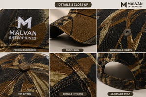 Gorra de Béisbol Bordada Personalizada al por Mayor, Unisex, de 6 Paneles, con Parte Superior Rígida, Protección Solar para Exteriores, Camuflaje, Primavera/Otoño - Product Image 4