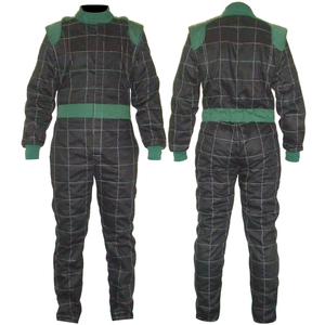 Traje de Carreras Resistente al Fuego para Hombre, Diseño de Cuadrícula Negra, Manga Larga, Secado Rápido, Poliéster, para Motociclismo, Todas las Temporadas - Product Image 5