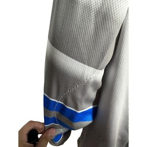 Lightweight Breathable Plaid Ice Hockey Jerseys Custom OEM Service Embroidered Twill Sublimated Four-Way Stretch - Product Image 4