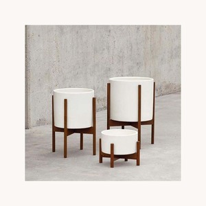 Pot de fleurs en métal de luxe avec support élégant, jardinière décorative moderne pour jardin et maison, vente en gros - Product Image 4