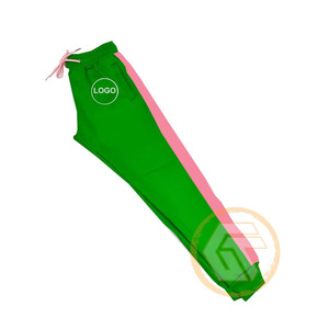 TRÉAUX GÉNÉTIQUES GÉNÉTIQUES GREECS Alpha Personnalisé |   Pantalon en molleton de coton brodé Kapa, vêtements grecs de haute qualité pour femmes, respirant - Product Image 1