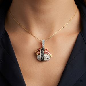 Collier Pendentif Unisexe Tendance Hip Hop en Or Massif 10K Personnalisé avec Diamant Moissanite et Breloque Sushi Sashimi Glacé, Cadeaux - Product Image 2