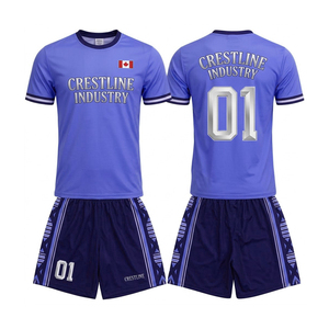 Tenue d'équipe de football personnalisée OEM, maillot et short de football, vêtements de sport respirants, maillots de sport - Product Image 4