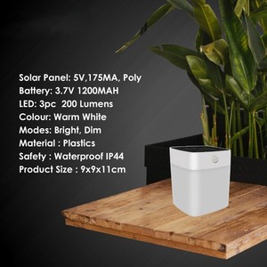 Lampes solaires pour la maison lampe de table LED pour jardin extérieur d'urgence décoratif étanche camping lanterne - Product Image 5