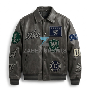 Chaqueta Varsity Personalizada de Moda para Hombre, Estilo Béisbol, de Poliéster/Algodón, Ecológica, Resistente al Viento, para Invierno - Product Image 6