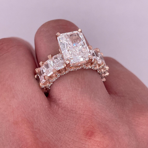 Anillo de Diamante Cultivado en Laboratorio con Corte Radiante, Certificado IGI, Anillo de Boda Personalizado, Proveedor Mayorista - Product Image 3