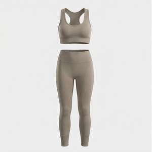 Ensemble de sport sans couture pour femmes : Soutien-gorge de yoga et leggings respirants à haute élasticité pour l'entraînement - Product Image 1