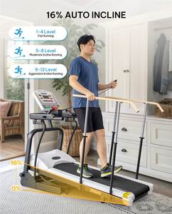 Tapis de marche électrique pour la rééducation des personnes âgées, avec longues barres d'appui, pour la thérapie physique - Product Image 5