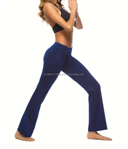 2024 New Custom High quality sport fitness <b>leggings</b> for women high waist bell-bottoms skin friendly flared trousers yoga pants - Product Image 4