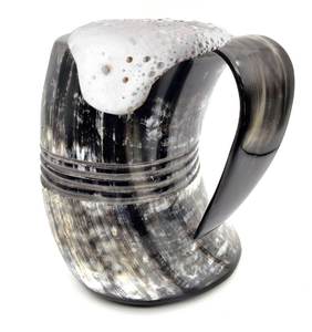 Taza de Cuerno de Búfalo con Diseño Vikingo, Estilo Lujoso, Patrón de Halloween, Ecológica, Hecha a Mano, Portátil, Reutilizable y Lavable, para Fiestas - Product Image 3