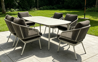 Vente directe d'usine et vente en gros de tables et chaises de haute qualité, meubles de jardin modernes résistants aux intempéries, ensemble de canapés en rotin