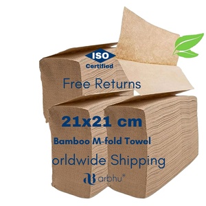EcoFriendly tre mô giấy M Gấp phân hủy sinh học bền vững và mềm unbleached Khăn ăn cho Zero chất thải lối sống - Product Image 1