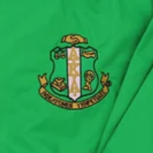 AKA Green Pullover Anorak <b>Lightweight</b> Quarter Zip Windbreaker Jacket with Embroidered Crest Women's Sorority Outerwear - Product Image 6