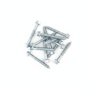 Hex Head Zinc Plated Steel <b>Screws</b> Coarse Thread Metric Size - Product Image 1