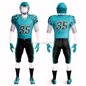 Fournisseur direct d'usine, vêtements de football américain personnalisés, ensembles à manches courtes multicolores en polyester à sublimation intégrale, ECONEX SPORTS - Product Image 2