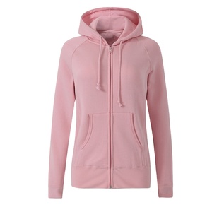 Sudadera con capucha de forro polar para mujer, 420GSM, al por mayor, diseño personalizado, manga raglán, cierre de cremallera, cuello redondo, para gimnasio - Product Image 1