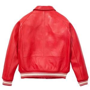 2026 Supplier American Style Casual Genuine <b>Leather</b> Sheep <b>Winter</b> High Street Stand Collar Men's <b>Jacket</b> Windproof Breathable - Product Image 5