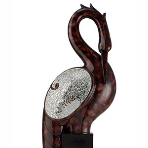 26.5-Inch Folius Floral Foliage Long Neck Crane <b>Bird</b> <b>Decorative</b> Object - Product Image 3