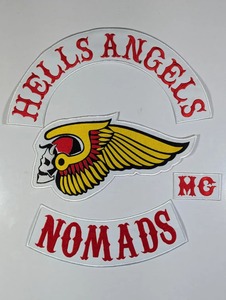 Set de Parches para Motociclistas Hells Angels Nomads MC – Parche Trasero de Calavera Alada - Product Image 3
