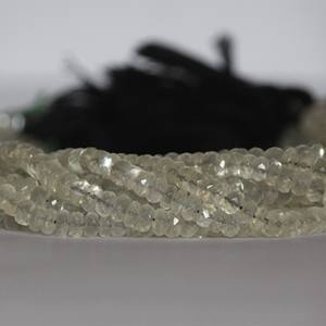 Cuentas de piedra lunar Saloni natural facetadas de 6 mm, color blanco, en forma de rondel, certificadas por IGI, para la fabricación de joyas, tendencias de Alibaba. - Product Image 3