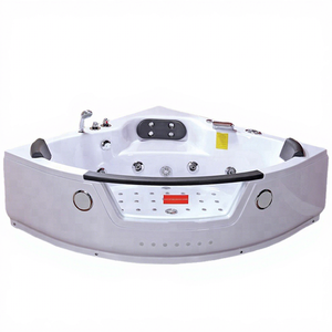 Bañera <span class=keywords><strong>de</strong></span> hidromasaje esquinera acrílica, chorro <span class=keywords><strong>de</strong></span> cristal, barato, venta al por mayor - Product Image 1
