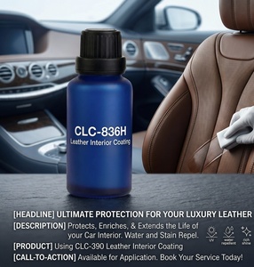 CLC-836H ECOWAY Revestimiento Cerámico Premium para Interiores de Cuero con Fórmula Repelente al Agua para Protección de Asientos de Coche, Larga Duración, 30ml - Product Image 3