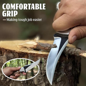 Cuchillo de caza de acero inoxidable de espiga completa de 9 pulgadas con mango de madera de nogal, bolster de acero y hoja fija de punta caída LEGACY BLADES OEM - Product Image 4