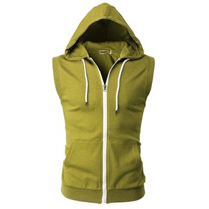 Débardeur à capuche sans manches pour homme 2026, couleur unie, tricoté, séchage rapide, coupe classique, style sportif, pour l'été, en vente en ligne - Product Image 4