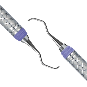 Curette universelle double extrémité 4R/4L Columbia, détartreur dentaire en acier inoxydable chirurgical, manche creux de 10 mm pour le détartrage postérieur - Product Image 3