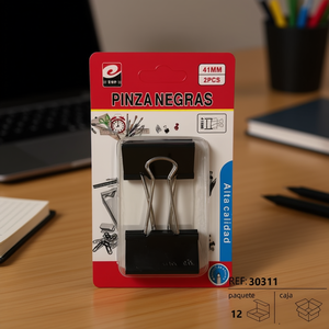 Pinza Negra Elegante de 41 mm con Diseño Moderno - Product Image 2