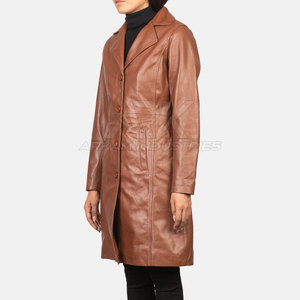 Abrigo de Cuero para Mujer a la Moda con Costuras Premium y Diseño Moderno para un Estilo Urbano de Temporada - Product Image 2