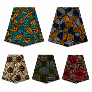 Tela Brocada al por Mayor con Estampado Africano, Tejido de Sarga Ligero Antipilling para Vestidos de Niñas - Product Image 3