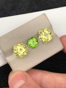 Cuarzo limón natural, peridoto, piedras facetadas amarillas y verdes para la fabricación de joyas, anillos, colgantes, collares, cristal. - Product Image 1