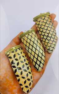 Geometric Gold Plated Alloy Ehorn pendant handmade Women's Trendy Party Jewelry Fashion Statement Piece horn jewelry - Product Image 1