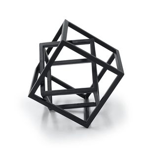 Handcrafted Metal <b>Cube</b> Decorative Ornaments Modern Geometric <b>Cube</b> Sculpture Accents for Home Decor Tabletop Display Decoration - Product Image 1
