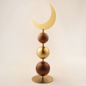 Sculpture décorative de table en métal en forme de croissant de lune, best-seller, décoration islamique pour la maison, décoration du Ramadan et de l'Aïd, centre de table moderne - Product Image 4